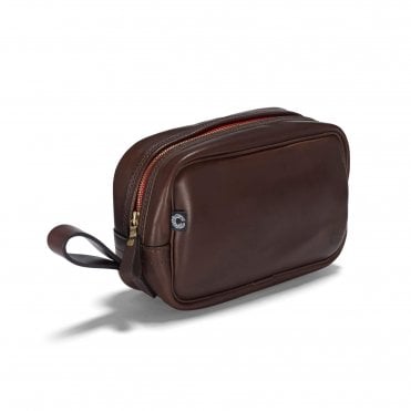 Vintage Leather Wash Bag