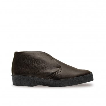 Sanders Hi Top Chukka Boot in Savage Brown Grain with Crepe Sole