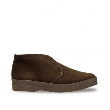 Sanders Hi Top Chukka Boot in Chocolate Suede with Crepe Sole