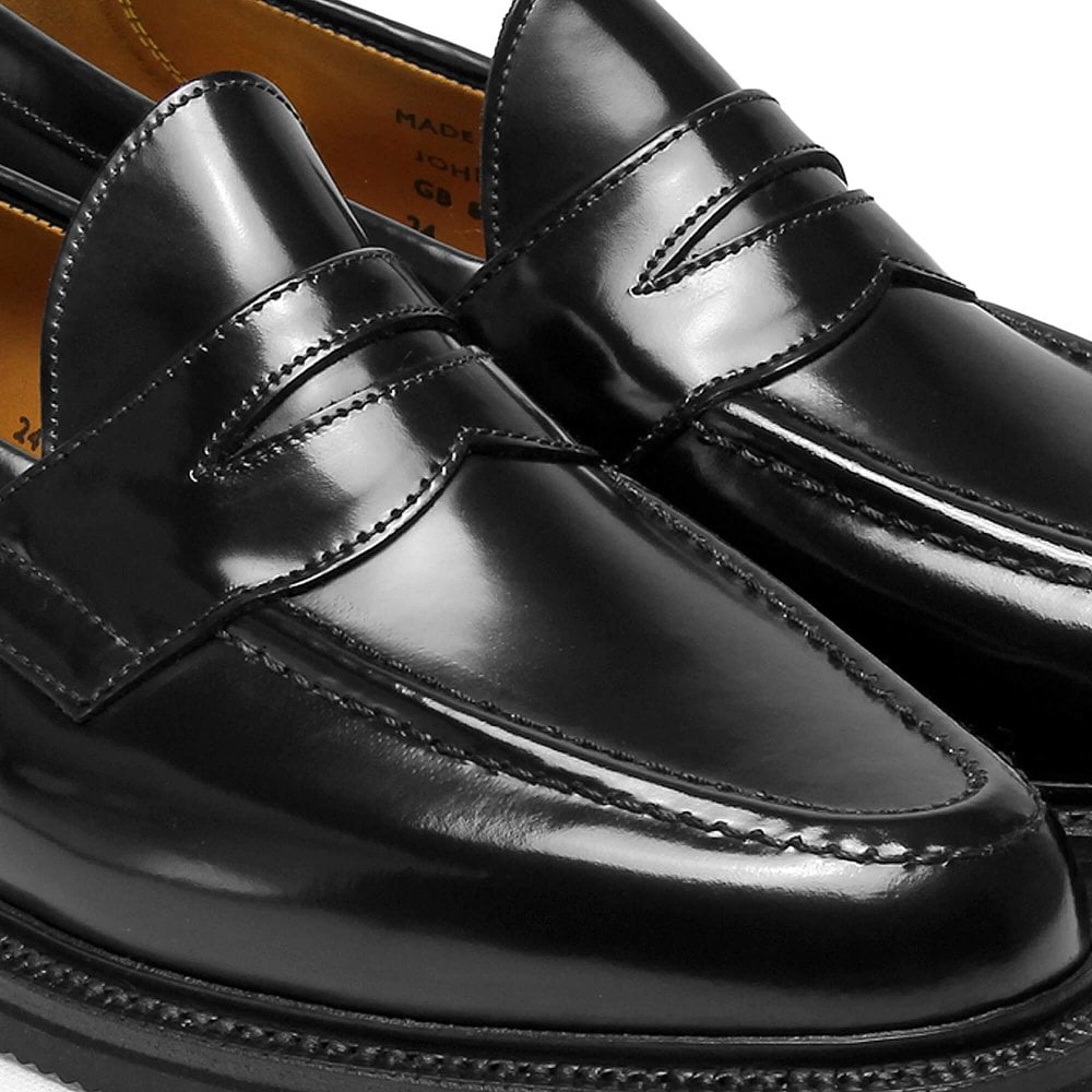 Sander made in England leather loafers men’s size 10.5 Sanders & Sanders Clive Black Leather Penny Loafer – Julian main image 3